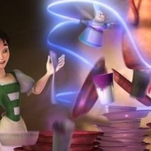 Magia in corso in una scena del film Cenerentola e gli 007 nani