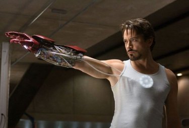 Robert Downey Jr. durante la sua trasformazione in Iron Man