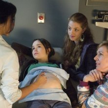 Ellen Page, Olivia Thirlby e Allison Janney in una sequenza del film Juno