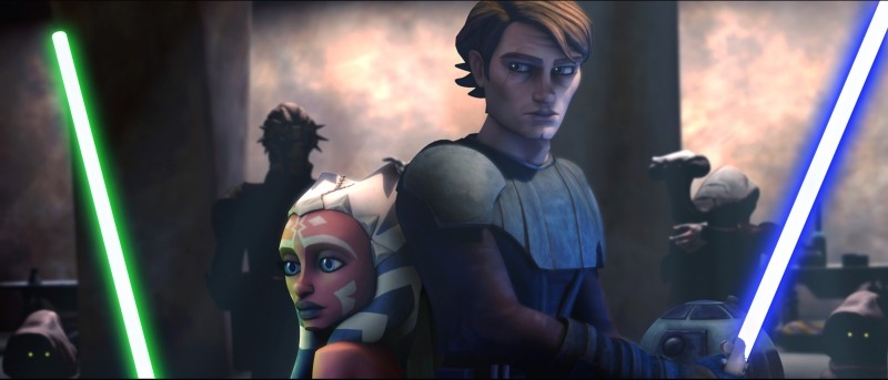 Una scena di Star Wars: The Clone Wars