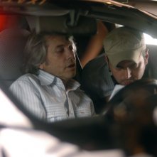 Toni D'Angelo con suo padre Nino sul set del film Una notte