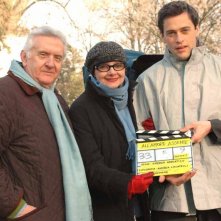 Milena Vukotic e Massimo Poggio sul set del film All'amore assente