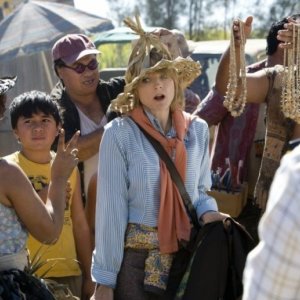 Jodie Foster in una sequenza del film Alla ricerca dell'isola di Nim.