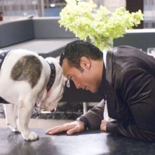 Dwayne Johnson in una sequenza del film Cambio di gioco