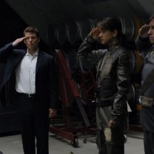 Jamie Bamber e Grace Park in una scena dell'episodio 'Six of One' della quarta stagione di Battlestar Galactica