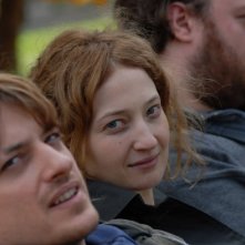 Alessandro Averone con Alba Rohrwacher e Stefano Fresi sul set del film Riprendimi