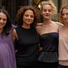 Cristina Odasso, Francesca Cutolo, Marina Rocco e Alba Rohrwacher sul set del film Riprendimi