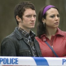 Elijah Wood con l'attrice Leonor Watling in una scena del film Oxford Murders - Teorema di un delitto