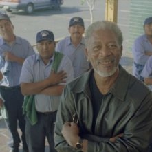 Morgan Freeman sul set del film 10 cose di noi