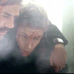 Jensen Ackles e Jeffrey Dean Morgan nell'episodio 'Ombre' di Supernatural