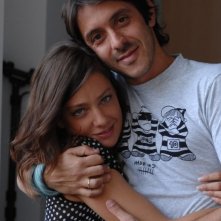 Giovanna Mezzogiorno e il regista Stefano Chiantini sul set del film L'amore non basta