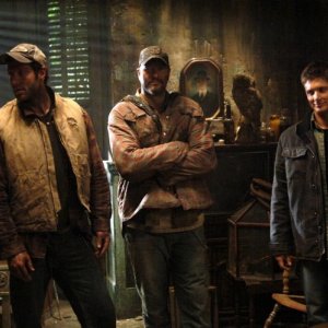 Ken Kirzinger, Shawn Reis e Jensen Ackles sul set dell'episodio 'La famiglia Benders' della serie Supernatural