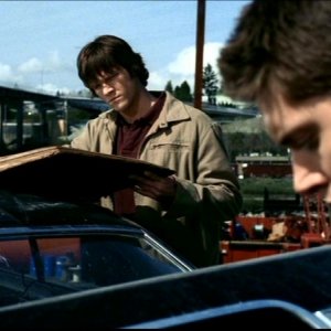 Jensen Ackles con Jared Padalecki  nell'episodio 'La trappola del diavolo' di Supernatural