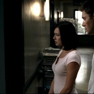 Lindsey McKeon accanto a Jensen Ackles, nell'episodio 'In my time of dying' del serial Supernatural