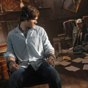 Jared Padalecki e Jim Beaver , nell'episodio 'Born under a bad sign' della serie tv Supernatural