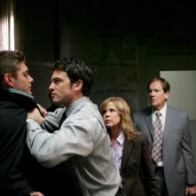 Jensen Ackles, Jason Gedrick, Linda Blair e Andy Stahl nell'episodio I soliti sospetti della serie tv Supernatural