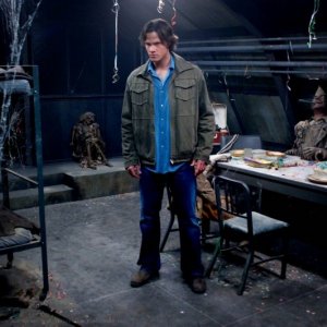Jared Padalecki, sul set dell'episodio 'Ghostfacers' della serie Supernatural