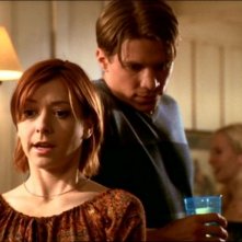 Alyson Hannigan e Marc Blucas in una scena dell'episodio 'Le pattuglie della notte' della quarta stagione di Buffy - L'ammazzavampiri