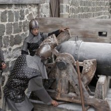 Una scena d'azione del film L'anno mille