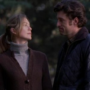 Ellen Pompeo e Patrick Dempsey nell'episodio 'Baind-Aid Covers the Bullet Hole' della serie tv Grey's Anatomy