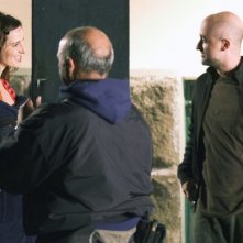 Valentina Carnelutti e Angelo Orlando sul set del film Sfiorarsi
