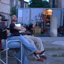 Valentina Carnelutti con Angelo Orlando sul set del film Sfiorarsi