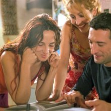 Valentina Carnelutti, Michaela Stella Bagnoli e Giorgio Caputo sul set del film Sfiorarsi