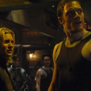 Katee Sackhoff e Tahmoh Penikett in una scena dell'episodio 'The Road Less Travelled' della quarta stagione di Battlestar Galactica