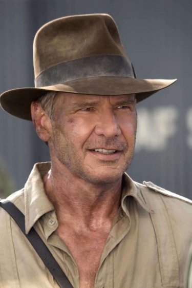 un primo piano di Harrison Ford in una scena del film Indiana Jones e il regno del Teschio di cristallo