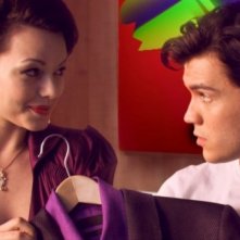 Cosma Shiva Hagen e Emile Hirsch in una scena del film Speed Racer