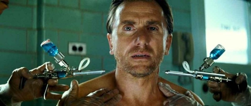 A charming Tim Roth in a scene from The Incredible Hulk