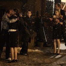 Anne Consigny, Hippolyte Girardot, Chiara Mastroianni e Melvil Poupaud in un'immagine del film Un conte de Noël