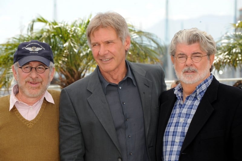 Steven Spielberg, Harrison Ford e George Lucas al Festival di Cannes