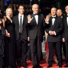 Il cast di Gomorra - tra cui il regista Garrone e i protagonisti Toni Servillo e Maria Nazionale - al 61esimo Festival di Cannes