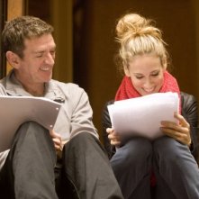 Il regista Michael Patrick King e Sarah Jessica Parker sul set del film di Sex and the City