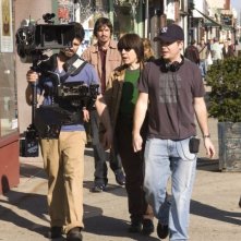 Lukas Haas e il regista Kevin Connolly (col cappello) sul set del film Gardener of Eden