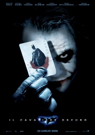 Character Poster italiano per Heath Ledger/ Joker ne Il cavaliere oscuro