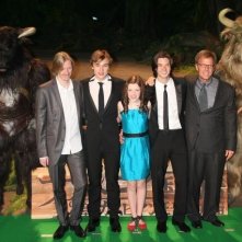 Andrew Adamson, William Moseley, Georgie Henley, Ben Barnes con il produttore Mark Johnson all'anteprima giapponese de Le cronache di Narnia: il principe Caspian