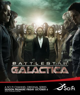 La locandina della Stagione 3 di Battlestar Galactica