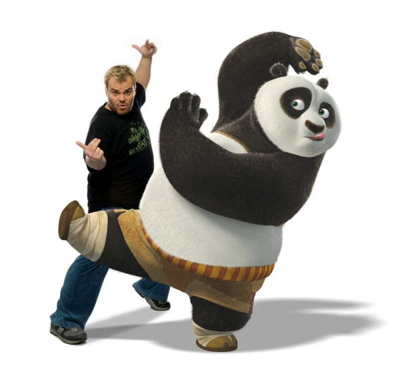 Jack Black Voce Del Panda Po In Una Foto Promozionale Del Film Kung Fu Panda 78777