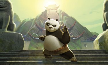 L'adorabile panda Po in un'immagine del nuovo film d'animazione della Dreamworks, Kung Fu Panda