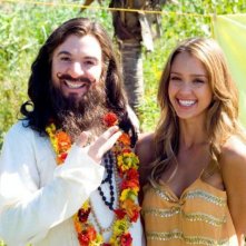 Mike Myers e Jessica Alba sul set del film The Love Guru