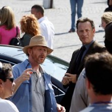 Ron Howard E Tom Hanks A Piazza Del Popolo A Roma Sul Set Di Angeli E Demoni 79191