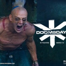 Un wallpaper del film Doomsday con una scena drammatica del film