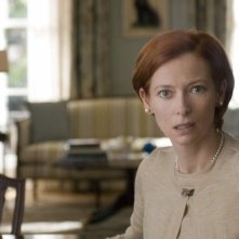 Tilda Swinton in una scena del film Burn After Reading