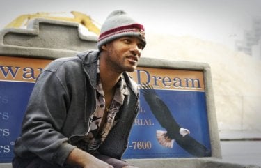 Will Smith in una sequenza di Hancock