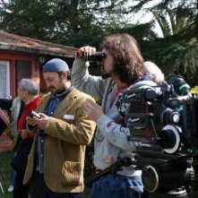 Gianluca Rossi e Daniele Giometto sul set del film Ho ammazzato Berlusconi