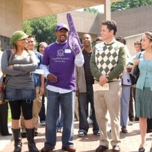 Raven-Symone, Martin Lawrence, Donny Osmond e Margo Harshman in una scena del film College Road Trip