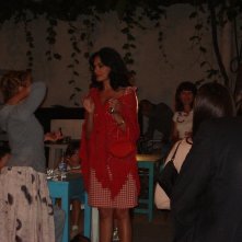 Maria Grazia Cucinotta sul set del film Uranya