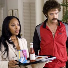 Meagan Good e Justin Timberlake in una scena del film The Love Guru